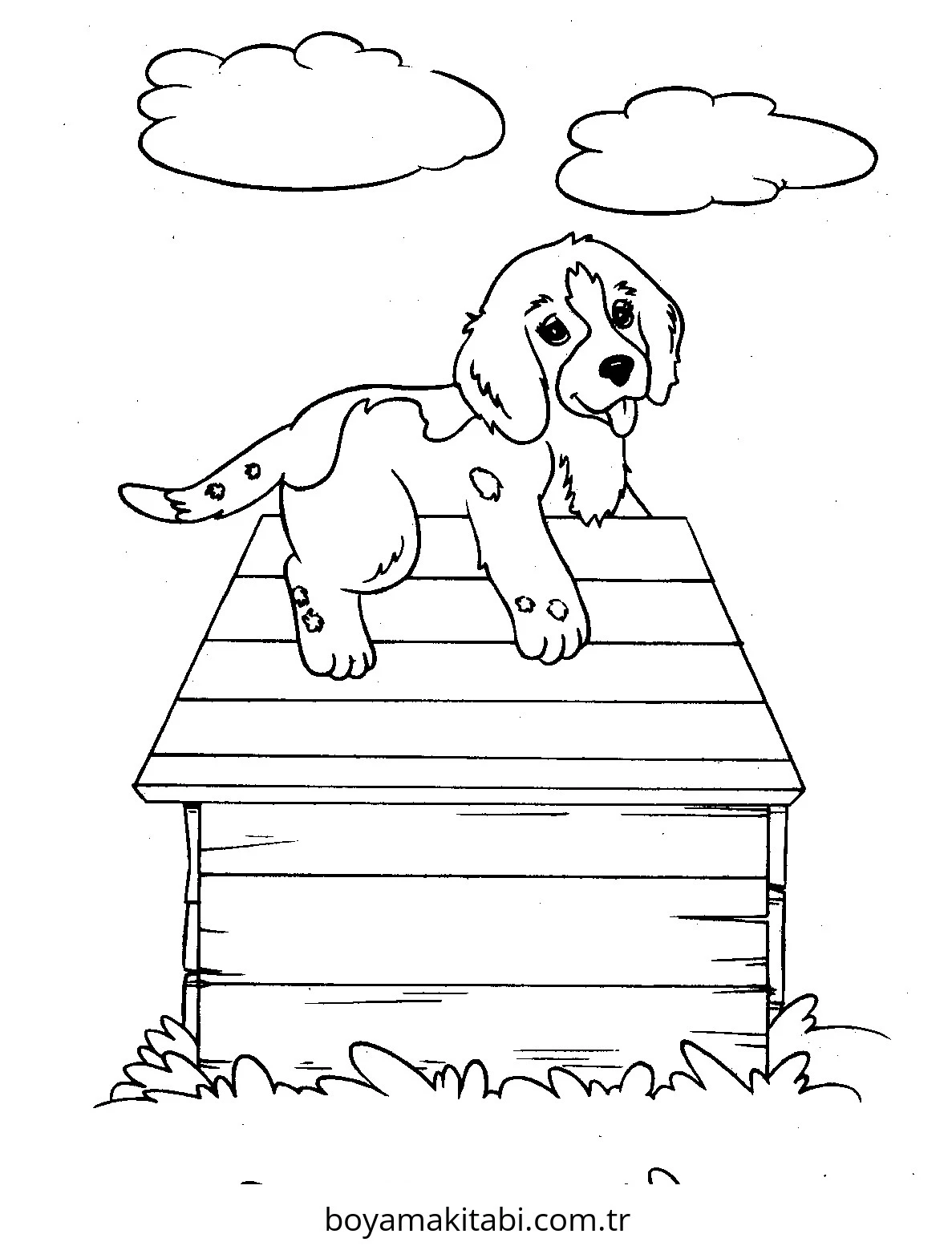 Köpek boyama sayfası #807 – evde etkinlik, anaokulu etkinliği