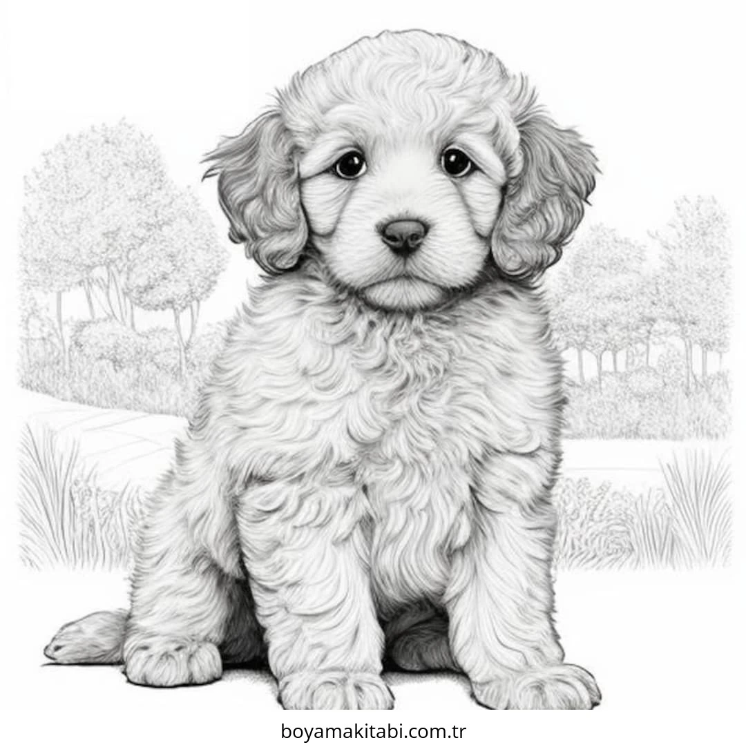 Köpek boyama sayfası #812 – boyama çalışması, sınıf etkinliği