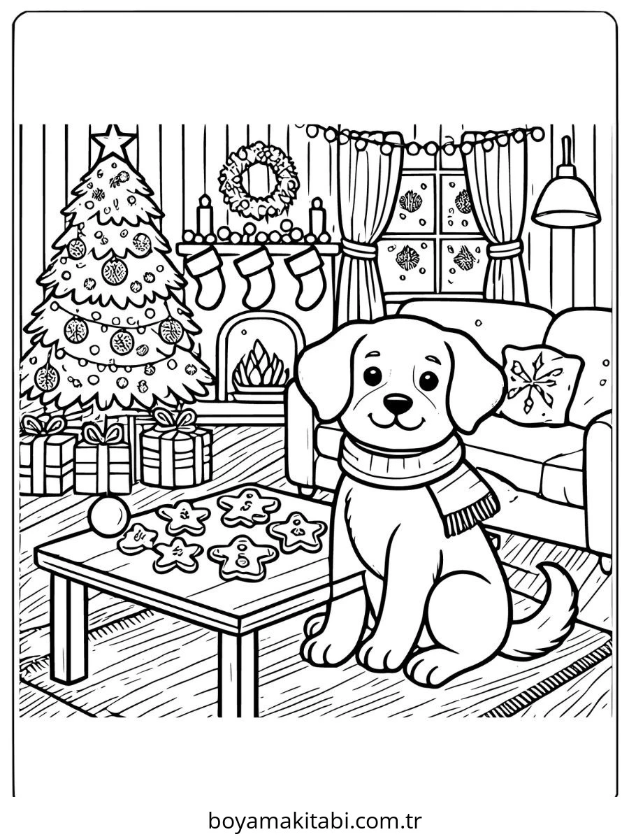 Köpek boyama sayfası #813 – renkli çizimler, dikkat ve odaklanma geliştirir