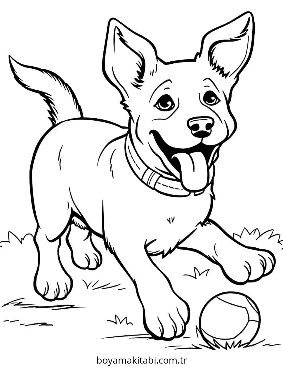 Köpek boyama sayfası #815 – ilkokul öğrencileri için, hayal gücünü besler