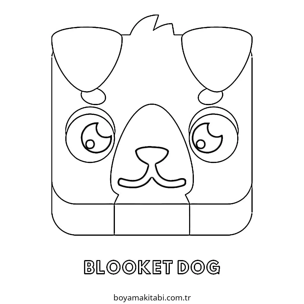 Köpek boyama sayfası #819 – sınıf etkinliği, kolay indirilebilir