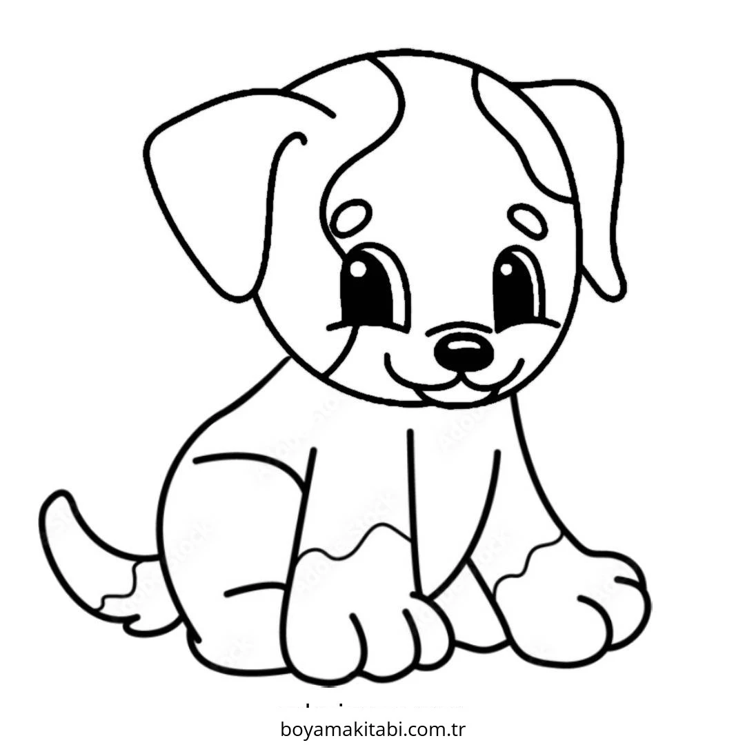 Köpek boyama sayfası #820 – dikkat ve odaklanma geliştirir, A4 baskıya uygun