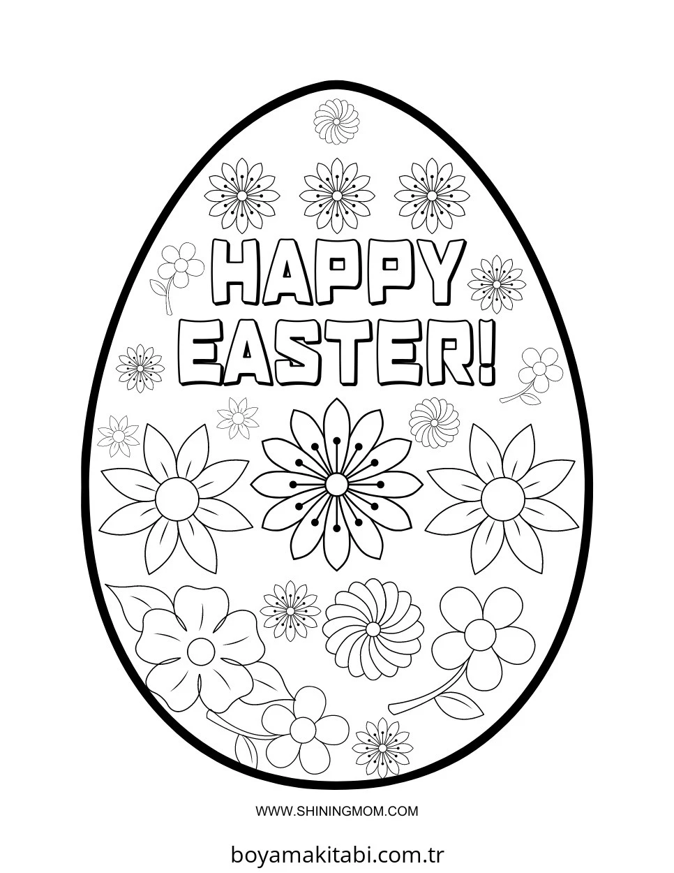 Easter boyama sayfası – el becerilerini geliştirir, boyama çalışması
