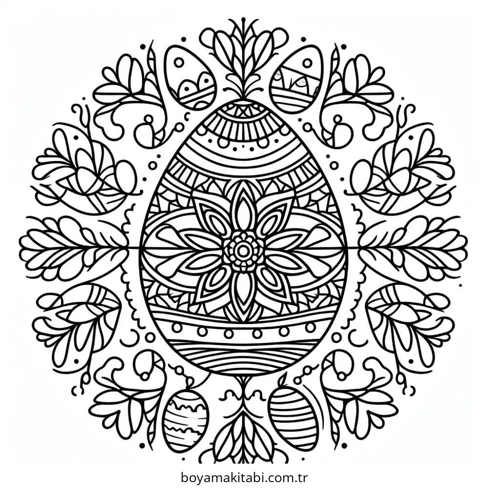 Easter boyama sayfası – evde etkinlik, ücretsiz yazdır