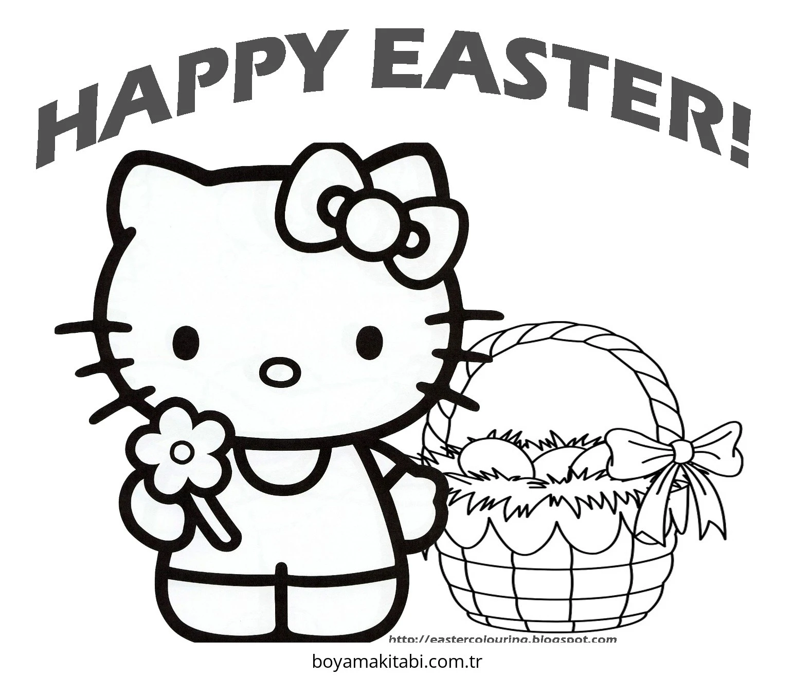 Easter boyama sayfası – boyama çalışması, yaratıcılığı geliştirir