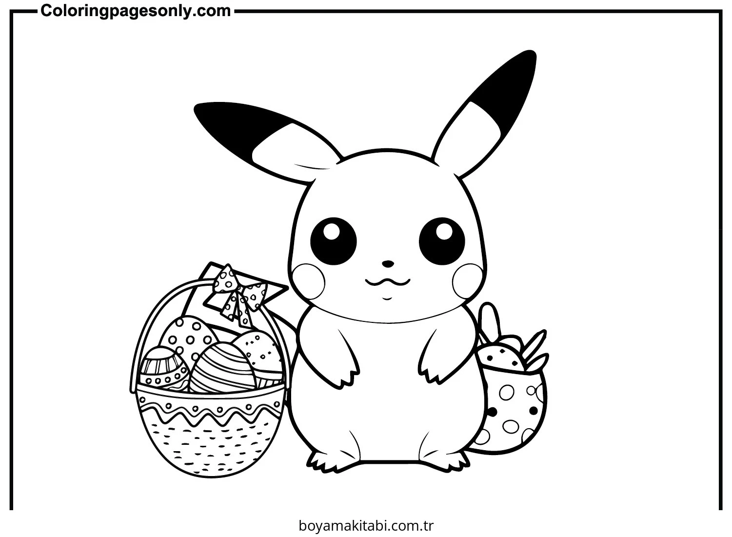 Easter boyama sayfası – boyama etkinliği, çocuk aktivitesi