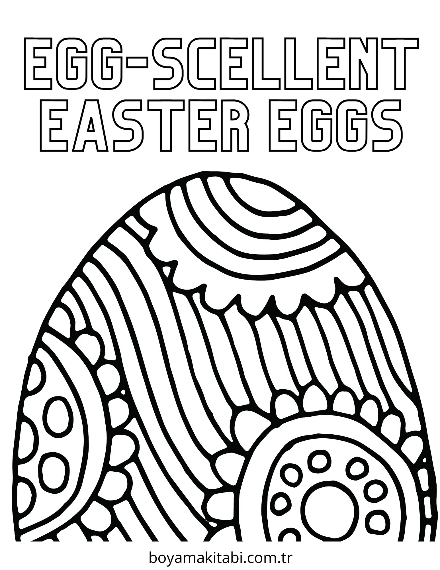 Easter boyama sayfası – evde etkinlik, ücretsiz yazdır