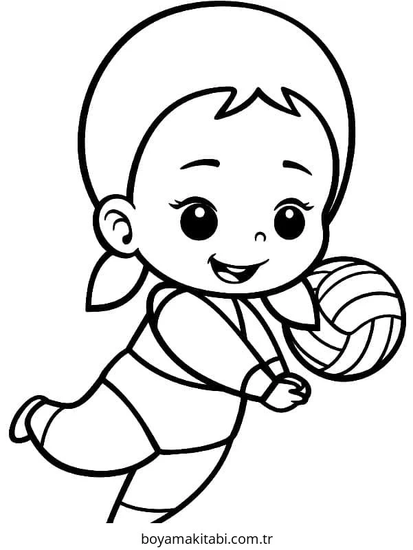 Voleybol boyama sayfası – ücretsiz yazdır, boyama etkinliği