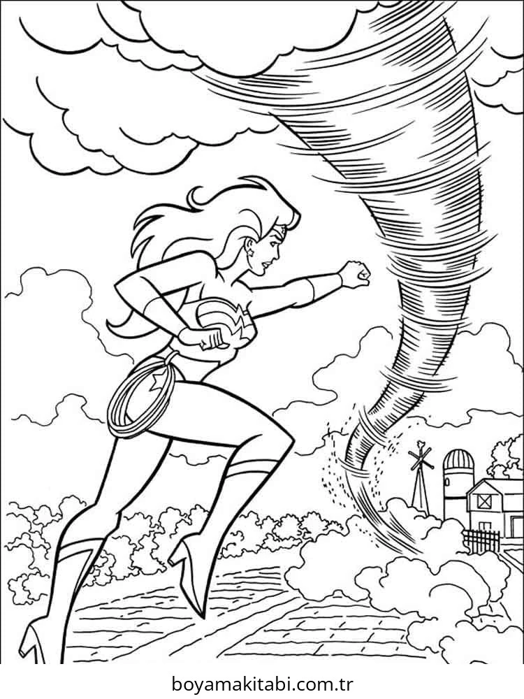 Wonder Woman boyama sayfası #2 – okul öncesi, evde etkinlik