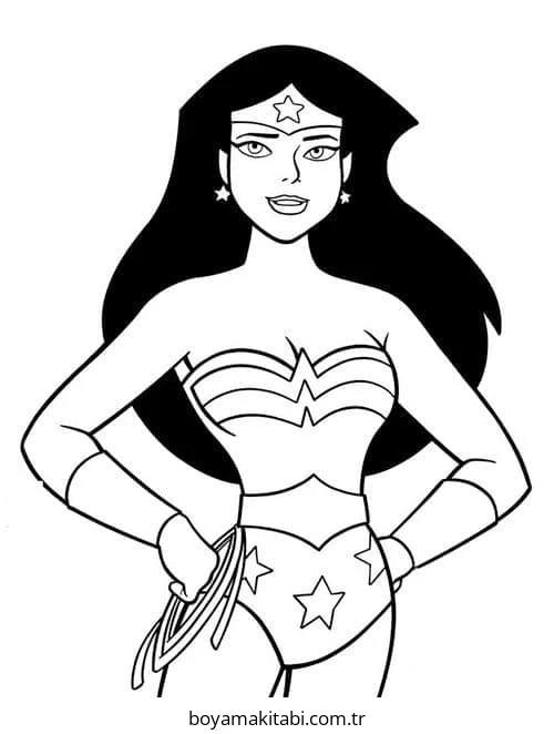 Wonder Woman boyama sayfası #14 – boyama çalışması, sınıf etkinliği