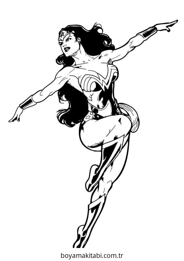 Wonder Woman boyama sayfası #19 – yaz tatili etkinliği, sabır ve özgüven kazandırır