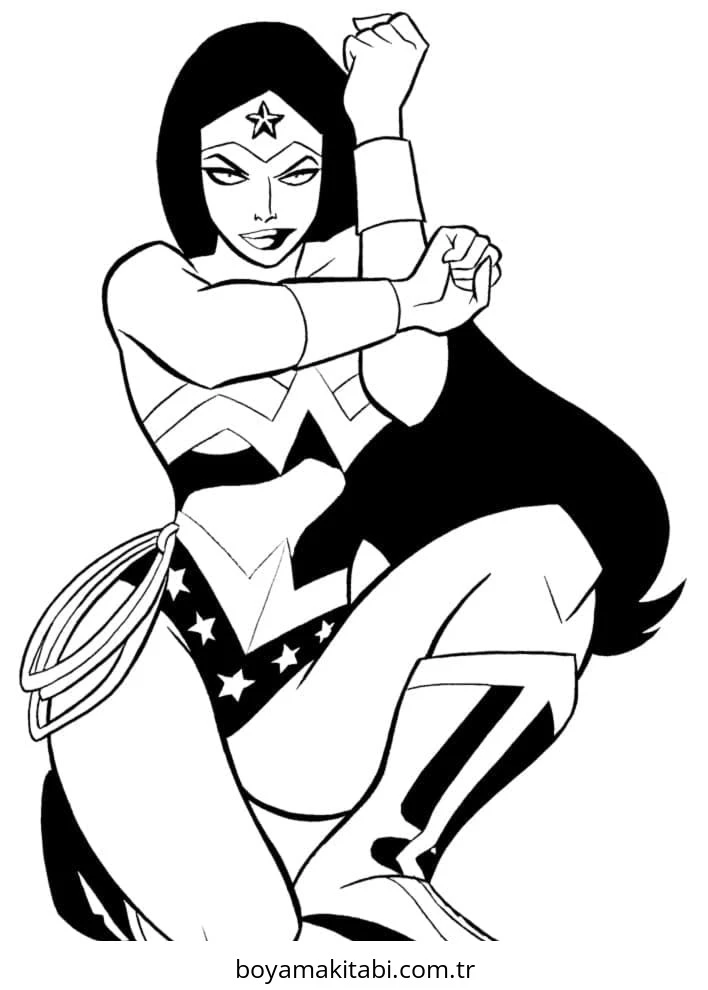 Wonder Woman boyama sayfası #36 – ücretsiz yazdır, boyama etkinliği