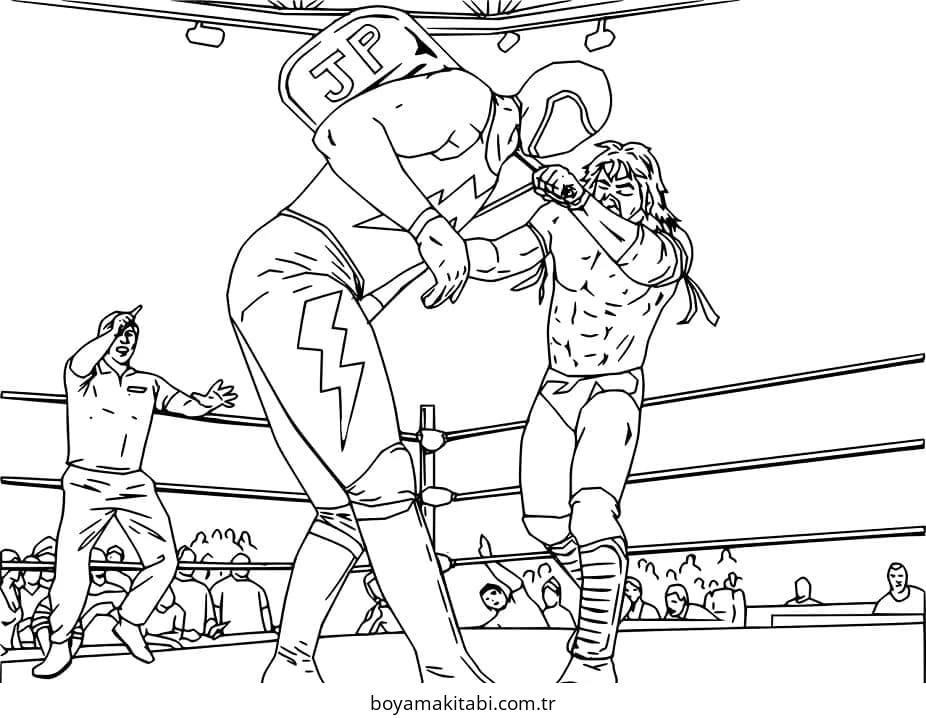 WWE boyama sayfası #37 – renkli çizimler, dikkat ve odaklanma geliştirir