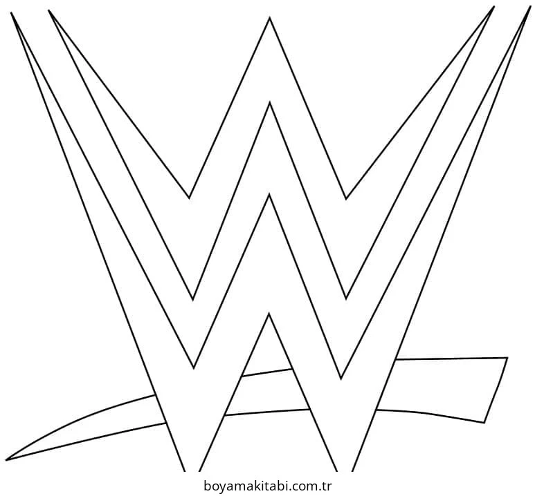 WWE boyama sayfası #45 – motor becerileri destekler, mürekkep tasarrufu sağlar