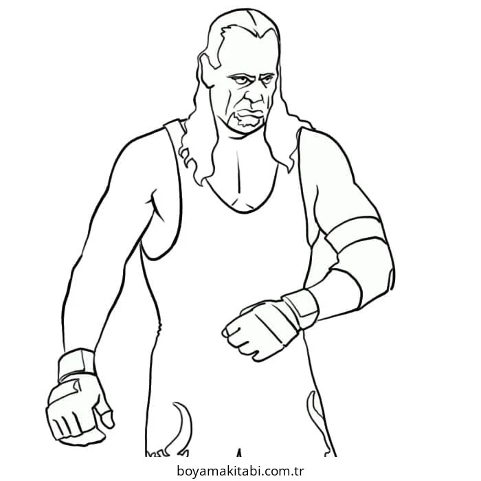 WWE boyama sayfası – boyama çalışması, yaratıcılığı geliştirir