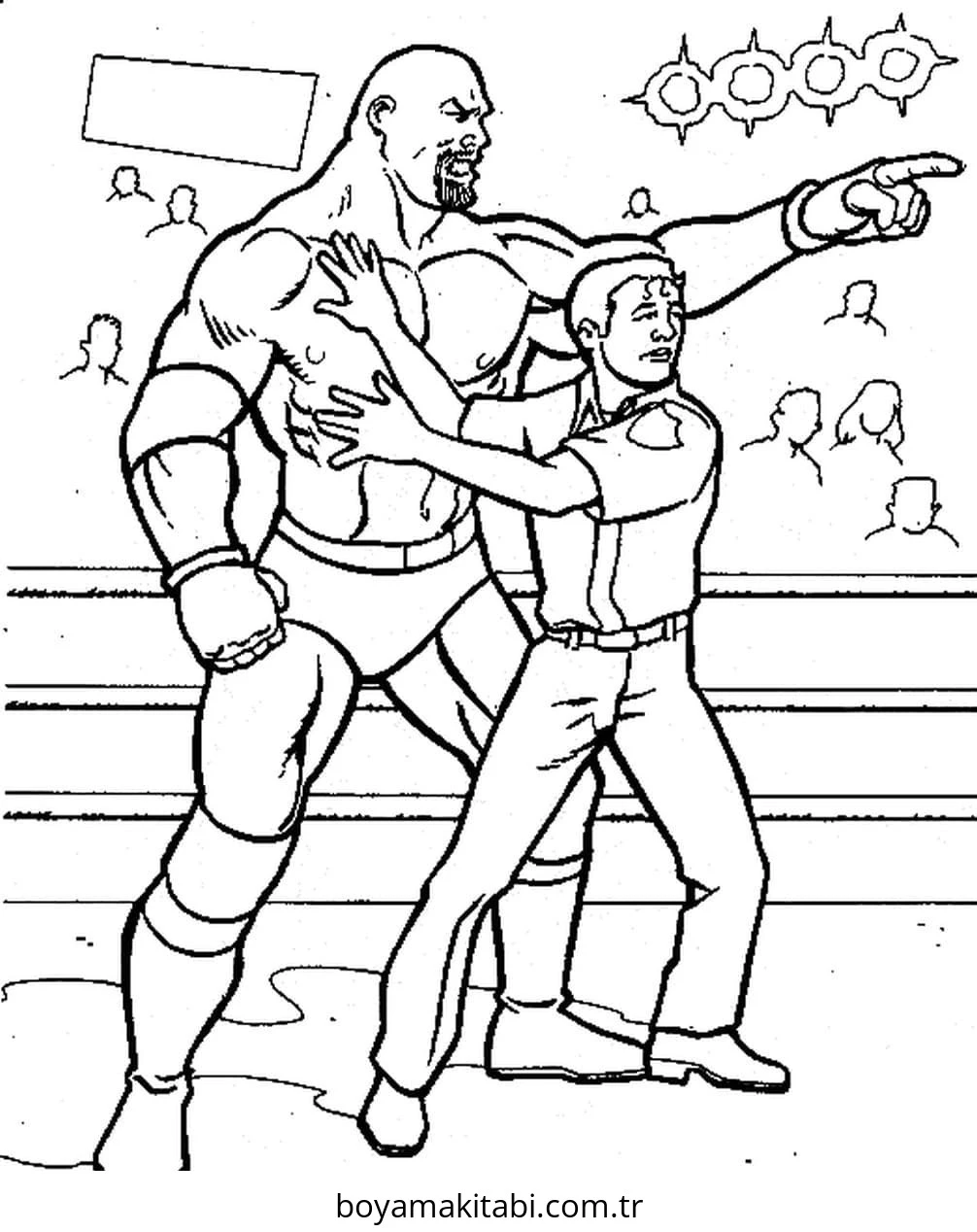 WWE boyama sayfası – eğlenceli etkinlik, el becerilerini geliştirir