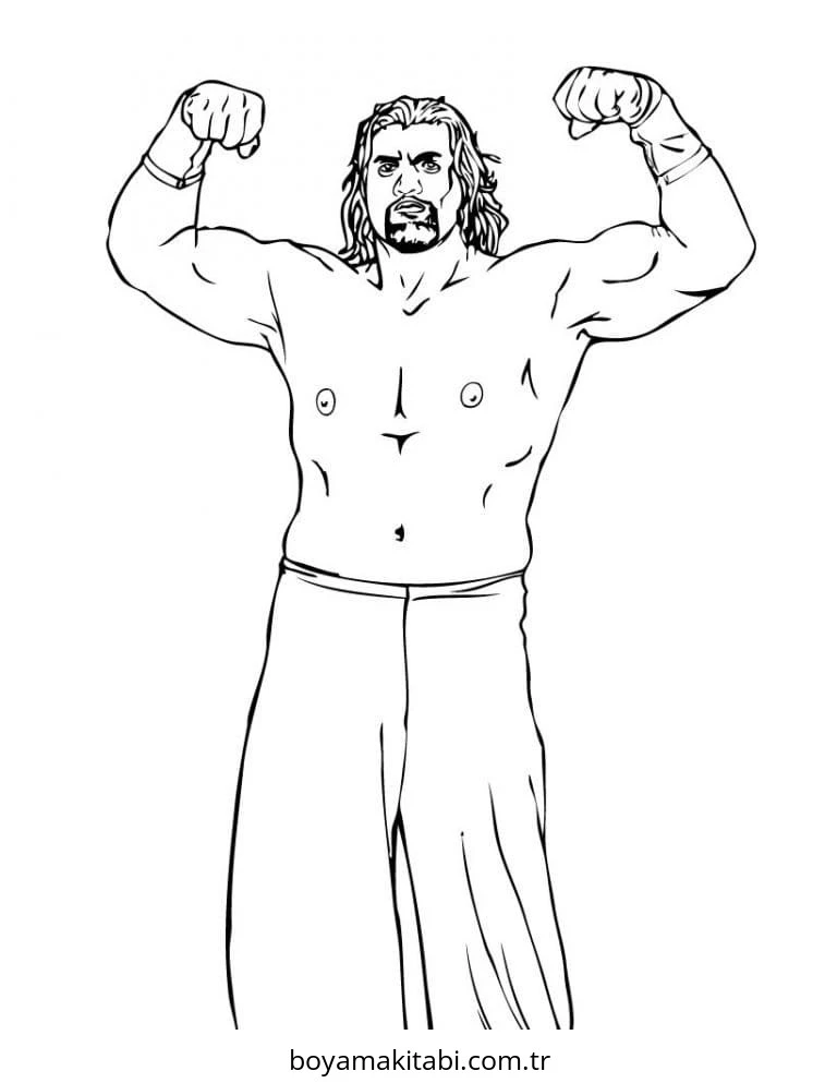 WWE boyama sayfası – keyifli zaman, renkli çizimler