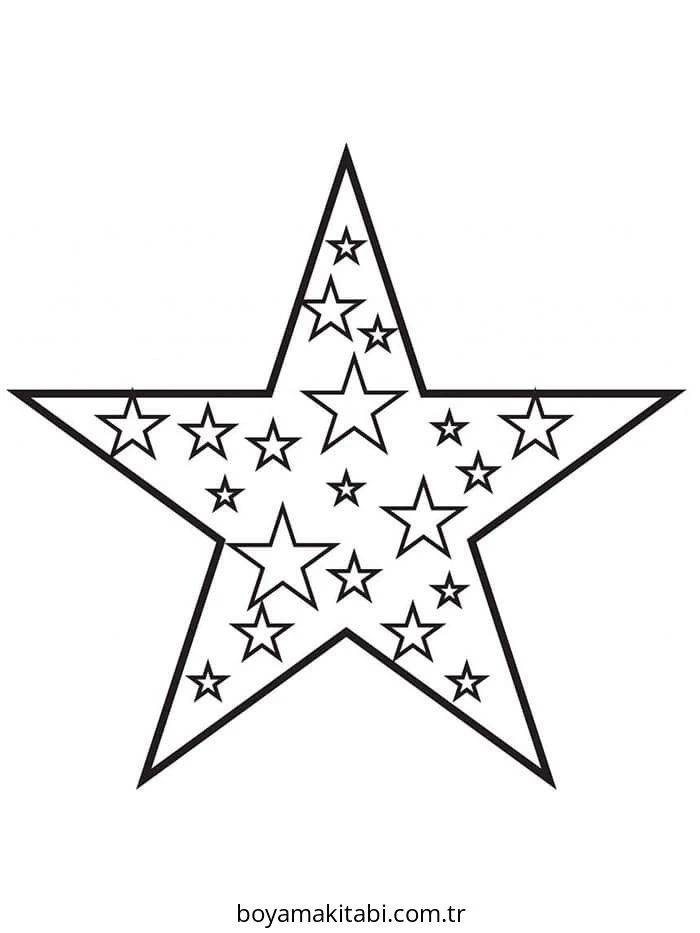 Yıldız boyama sayfası – yaratıcılık, eğlenceli etkinlik
