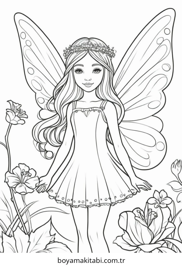 Fairy boyama sayfası – yaratıcılığı geliştirir, keyifli zaman