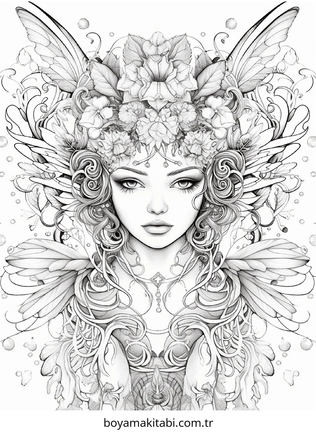 Fairy boyama sayfası – eğitici aktivite, yaratıcılık