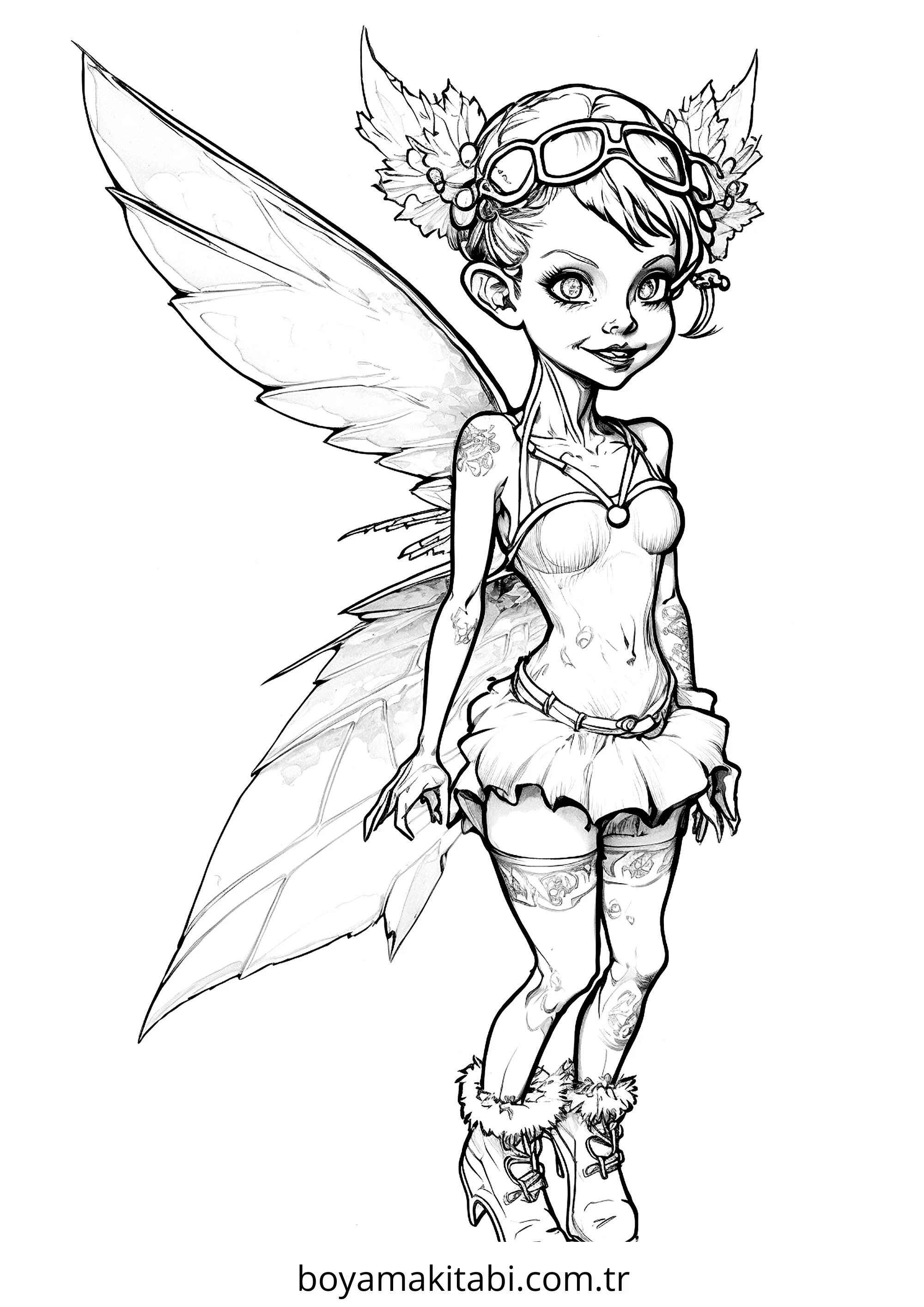 Fairy boyama sayfası – yaratıcılık, eğlenceli etkinlik
