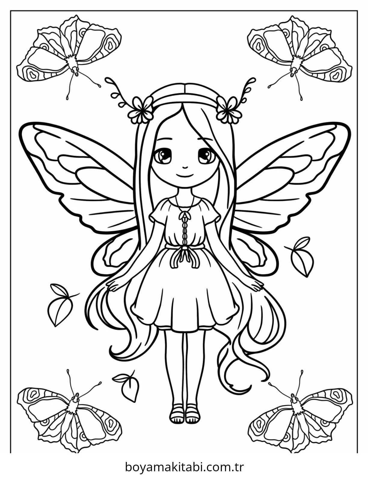 Fairy boyama sayfası – yaratıcılığı geliştirir, keyifli zaman