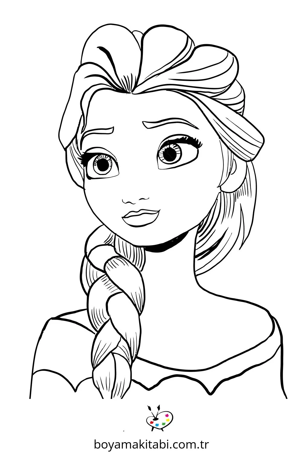 Frozen (Karlar Ülkesi) boyama sayfası – renkli çizimler, okul öncesi