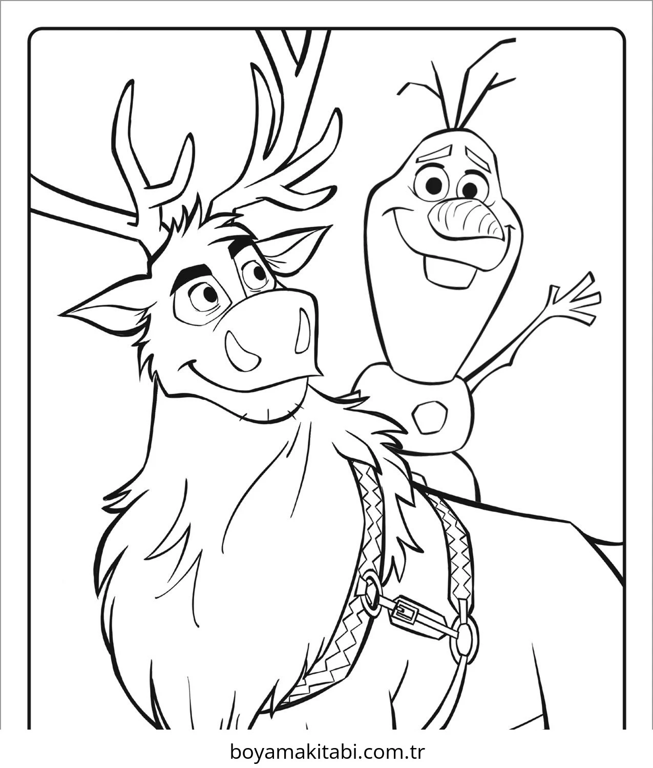 Frozen (Karlar Ülkesi) boyama sayfası – çocuklar için, çizgi film temalı