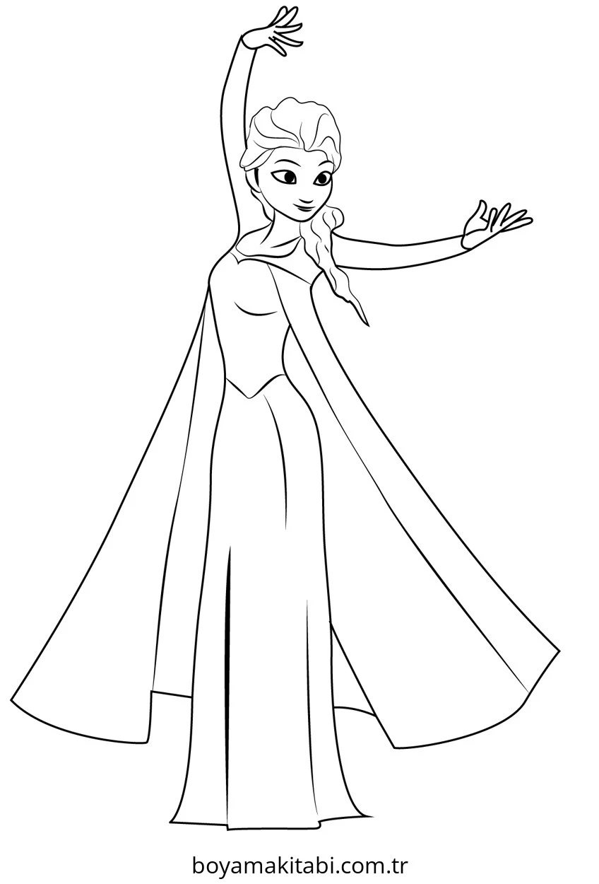 Frozen (Karlar Ülkesi) boyama sayfası – kolay boyama, eğitici aktivite