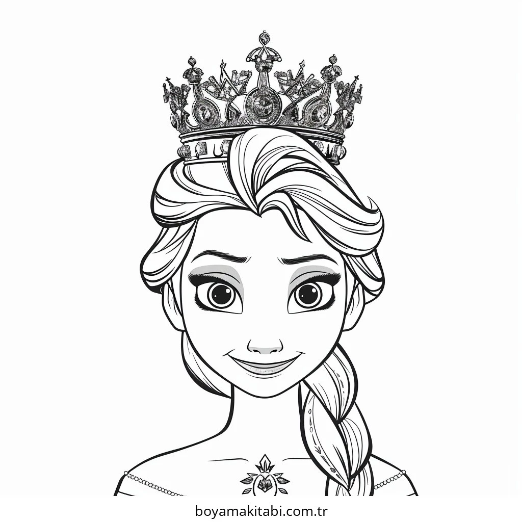 Frozen (Karlar Ülkesi) boyama sayfası – çocuk aktivitesi, PDF indir