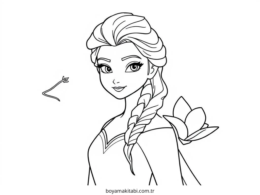 Frozen (Karlar Ülkesi) boyama sayfası – eğlenceli etkinlik, el becerilerini geliştirir