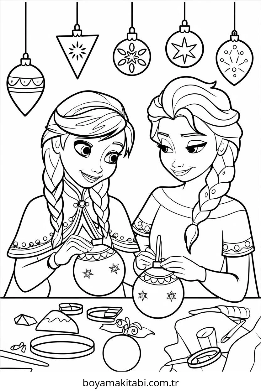 Frozen (Karlar Ülkesi) boyama sayfası – evde etkinlik, ücretsiz yazdır