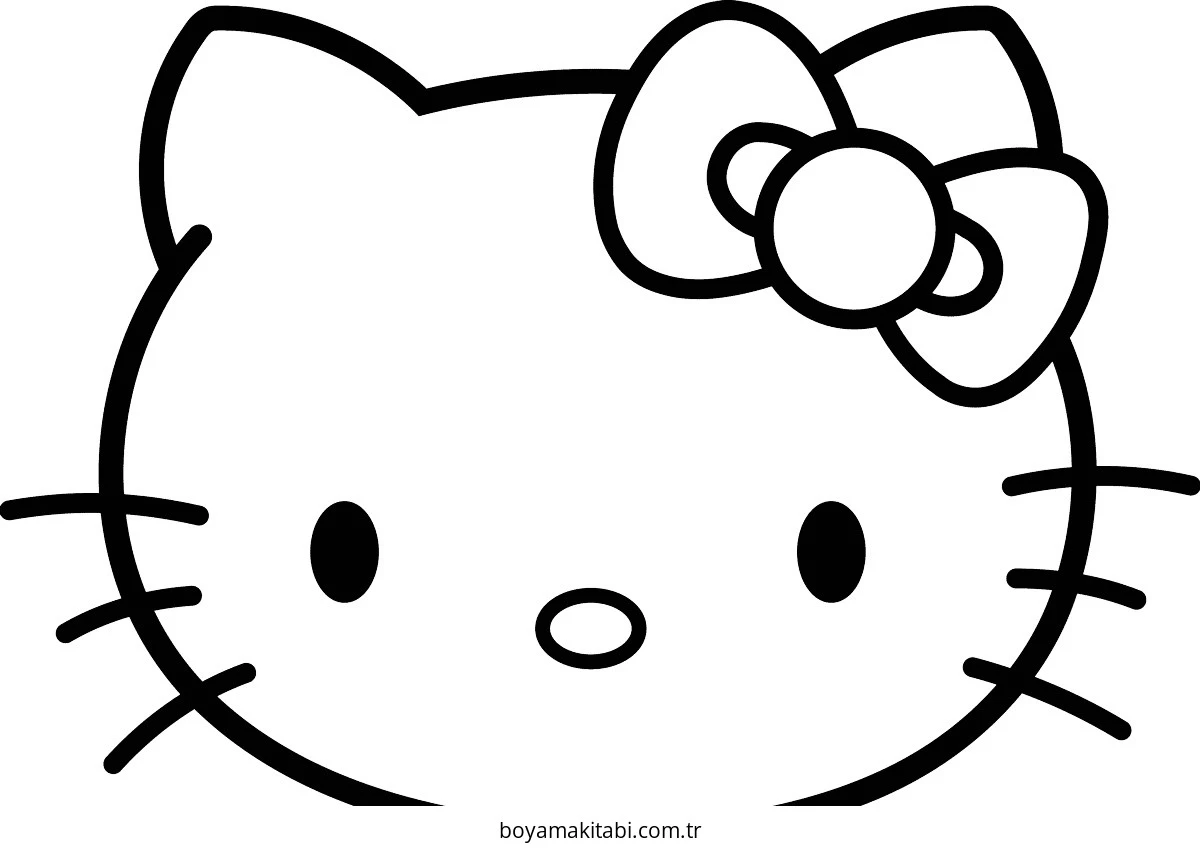 Hello Kitty boyama sayfası – renkli çizimler, okul öncesi