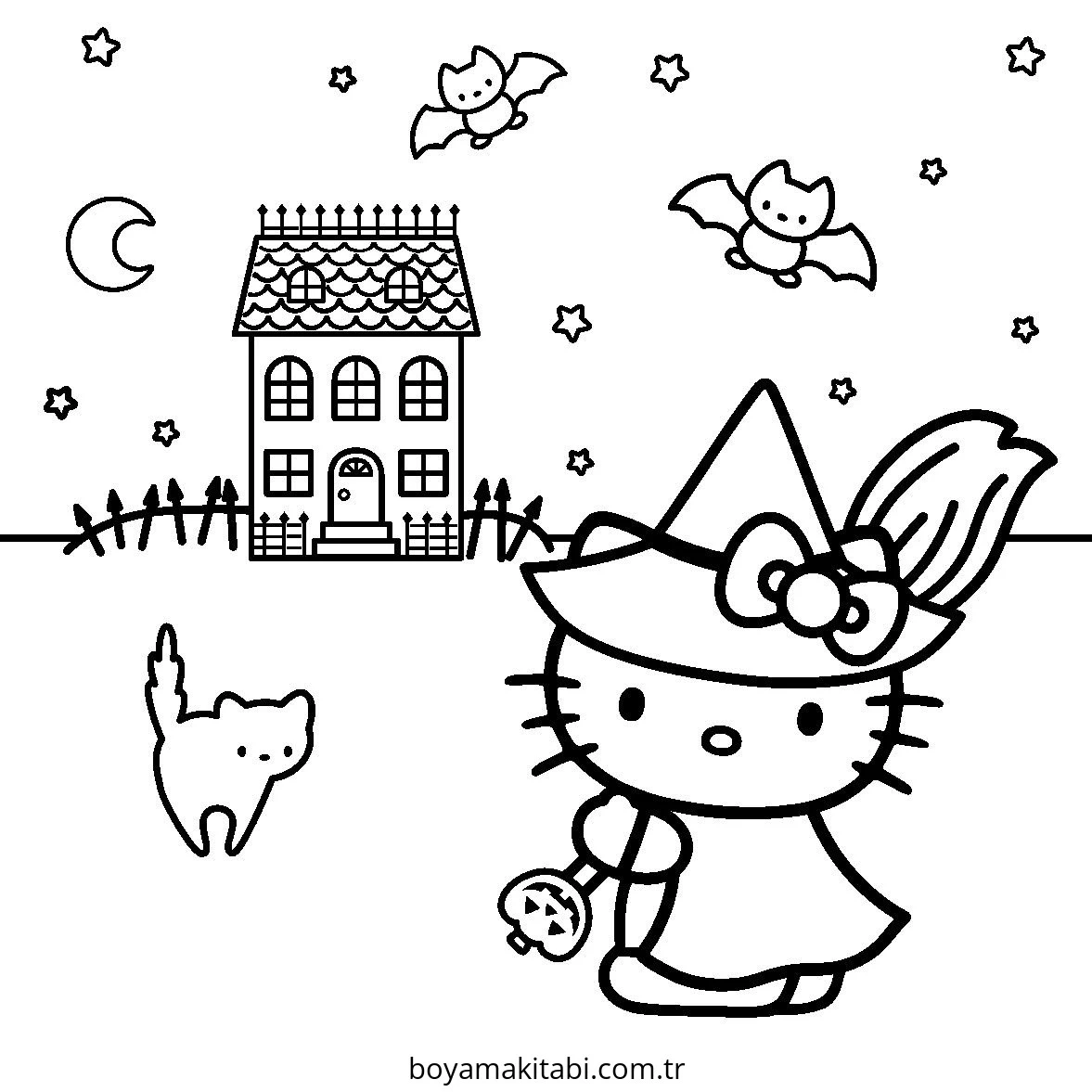 Hello Kitty boyama sayfası – ücretsiz yazdır, boyama etkinliği