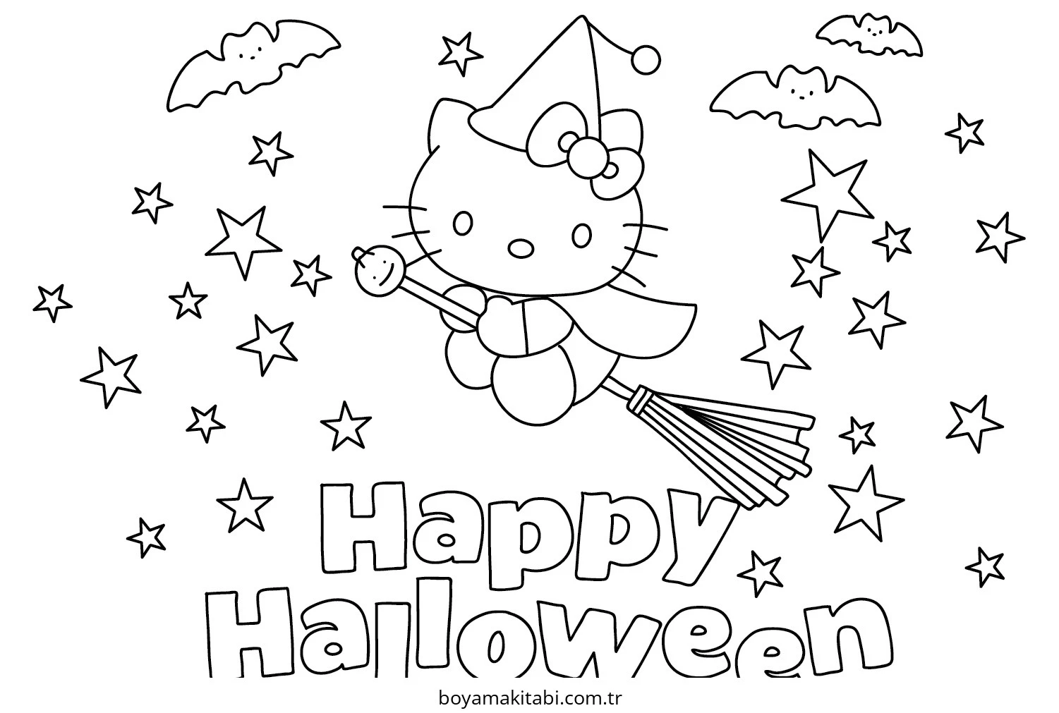 Hello Kitty boyama sayfası – evde etkinlik, ücretsiz yazdır