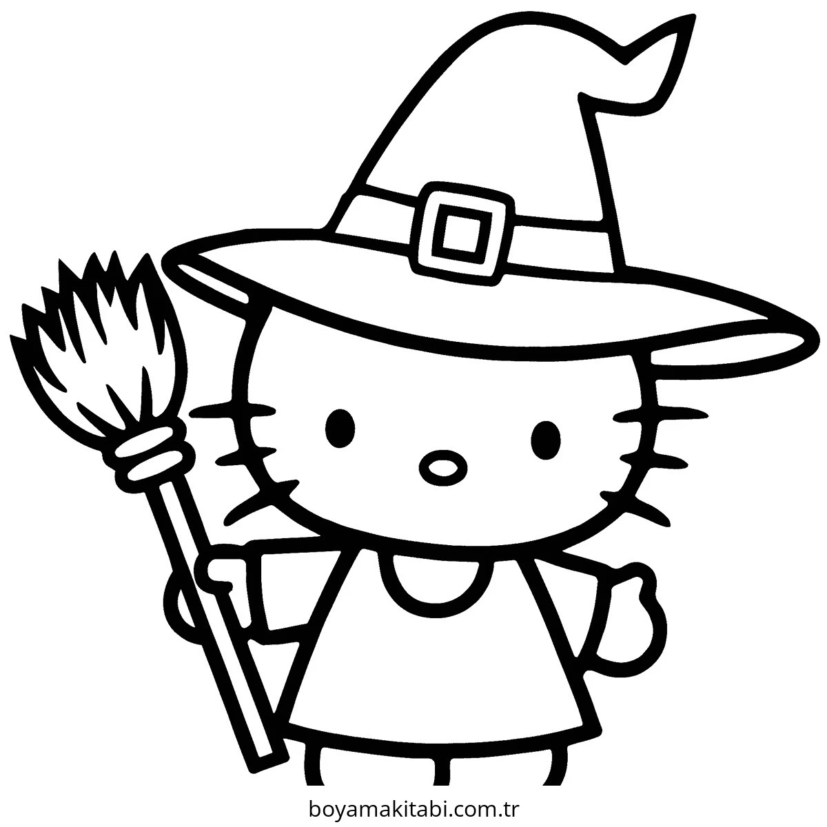 Hello Kitty boyama sayfası – kolay boyama, eğitici aktivite