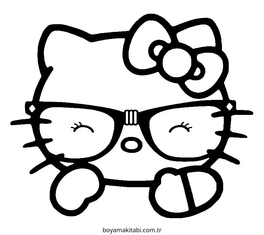 Hello Kitty boyama sayfası – yaratıcılığı geliştirir, keyifli zaman