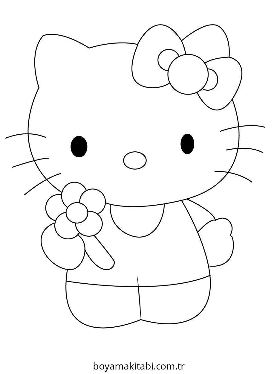 Hello Kitty boyama sayfası – yaratıcılık, eğlenceli etkinlik