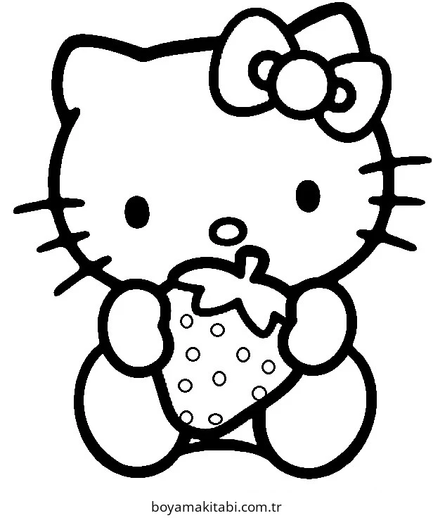 Hello Kitty boyama sayfası – çocuklar için, çizgi film temalı