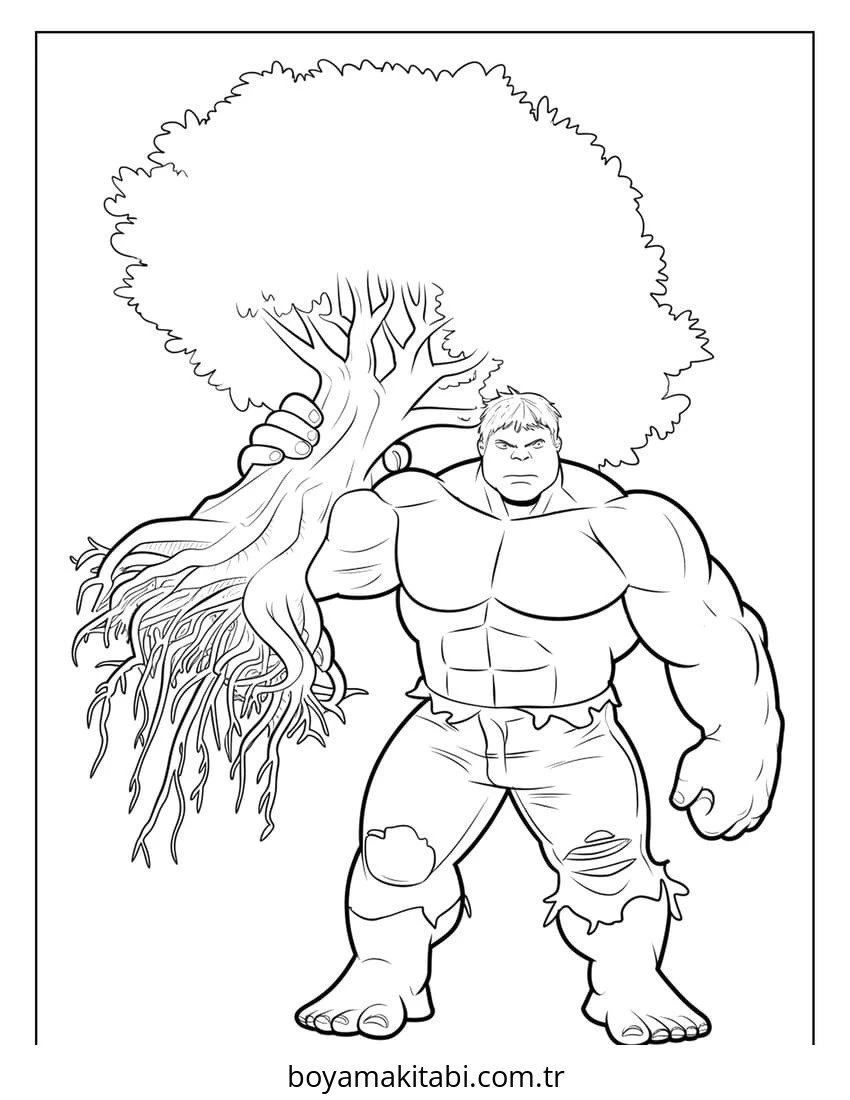 Hulk boyama sayfası – keyifli zaman, renkli çizimler
