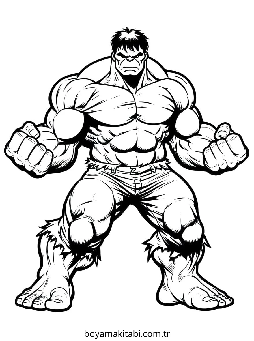 Hulk boyama sayfası – boyama çalışması, yaratıcılığı geliştirir
