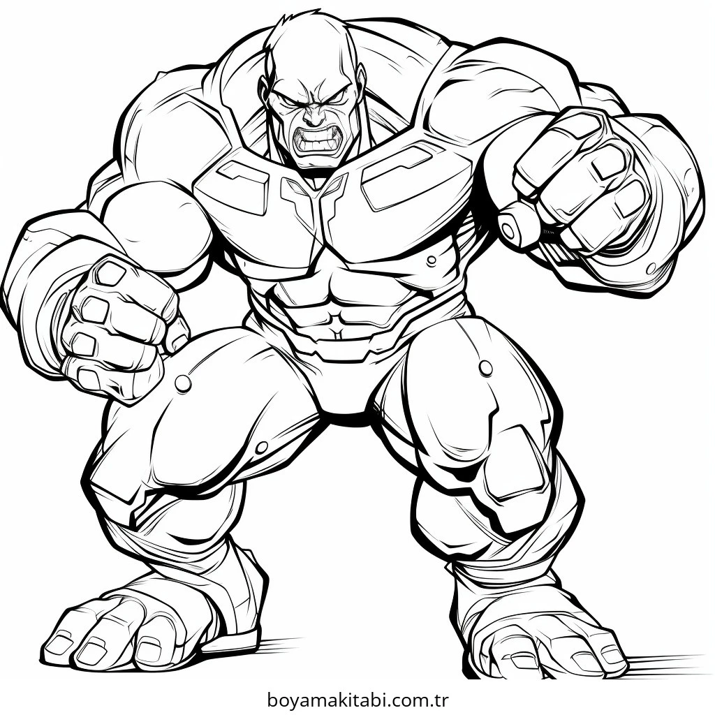 Hulk boyama sayfası – yaratıcılığı geliştirir, keyifli zaman