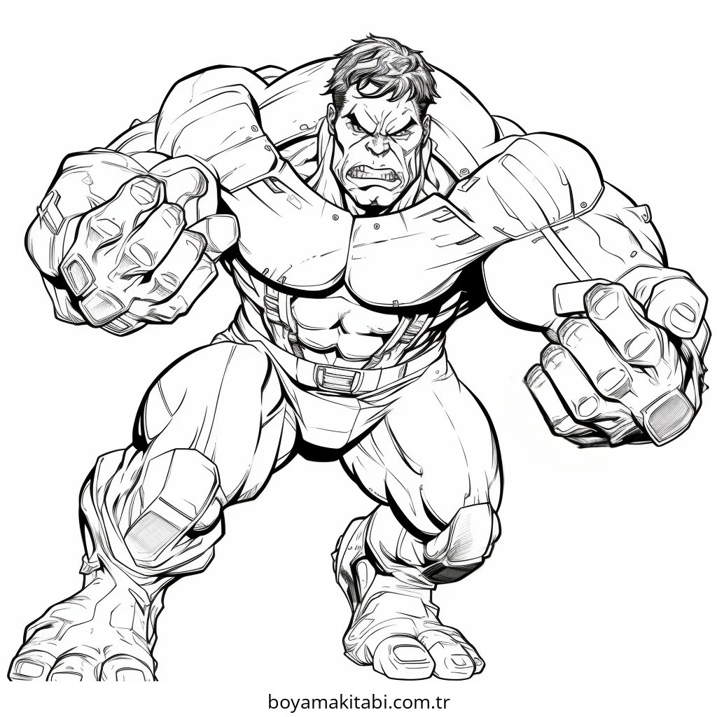 Hulk boyama sayfası – okul öncesi, evde etkinlik