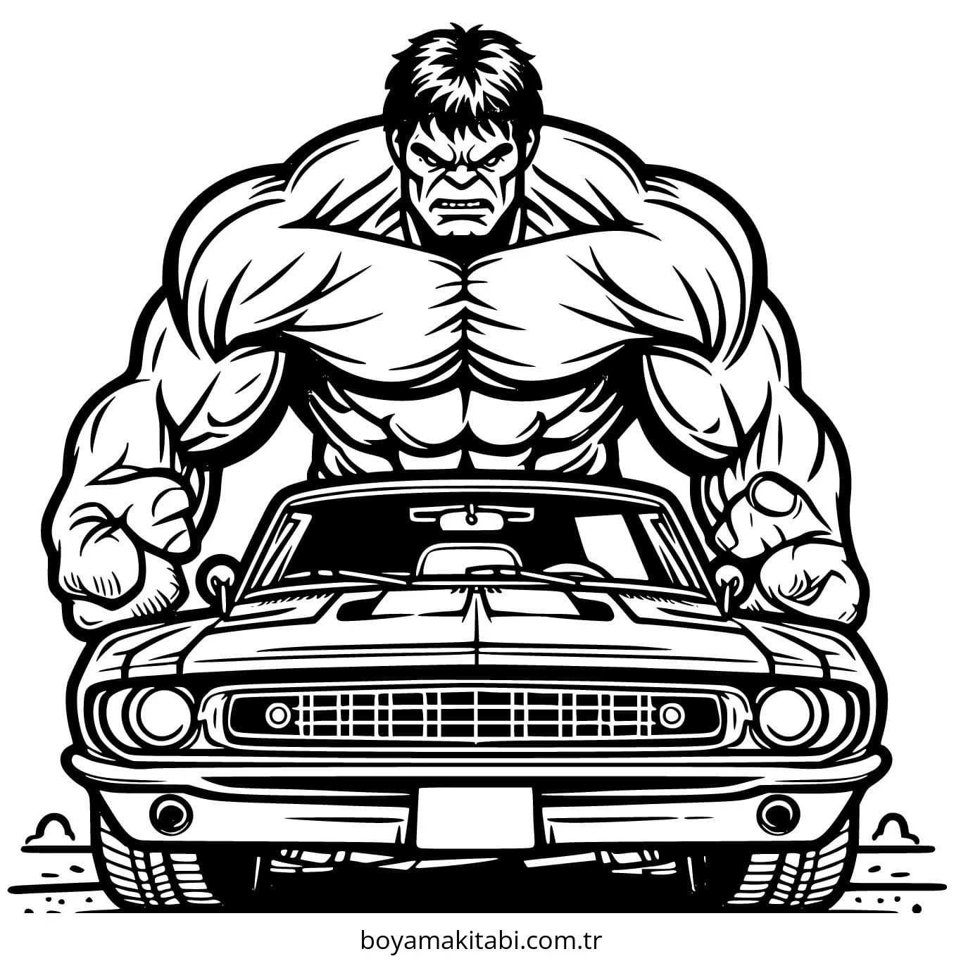 Hulk boyama sayfası – boyama etkinliği, çocuk aktivitesi