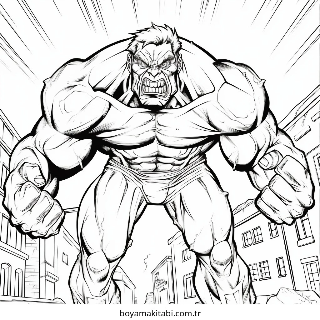 Hulk boyama sayfası – okul öncesi, evde etkinlik