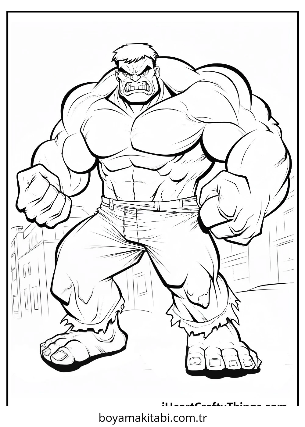 Hulk boyama sayfası – eğitici aktivite, yaratıcılık