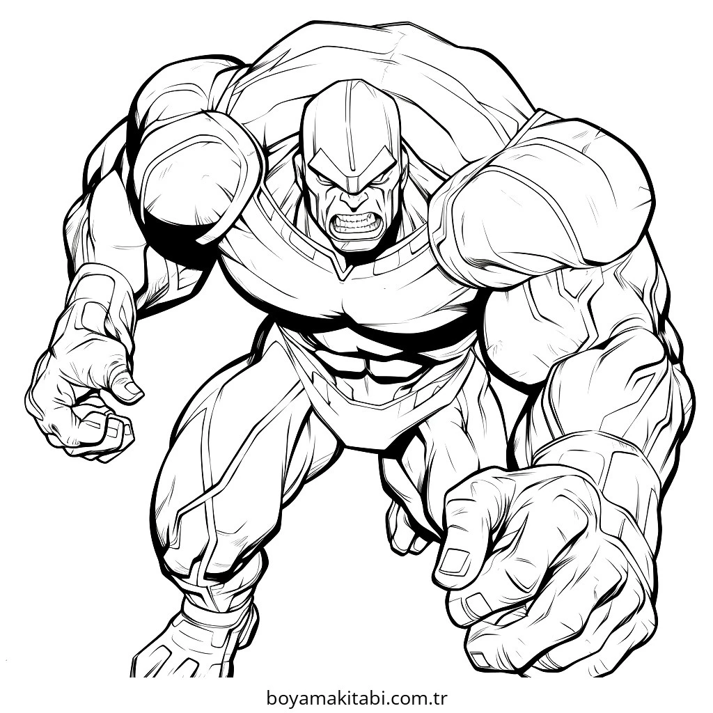 Hulk boyama sayfası – keyifli zaman, renkli çizimler