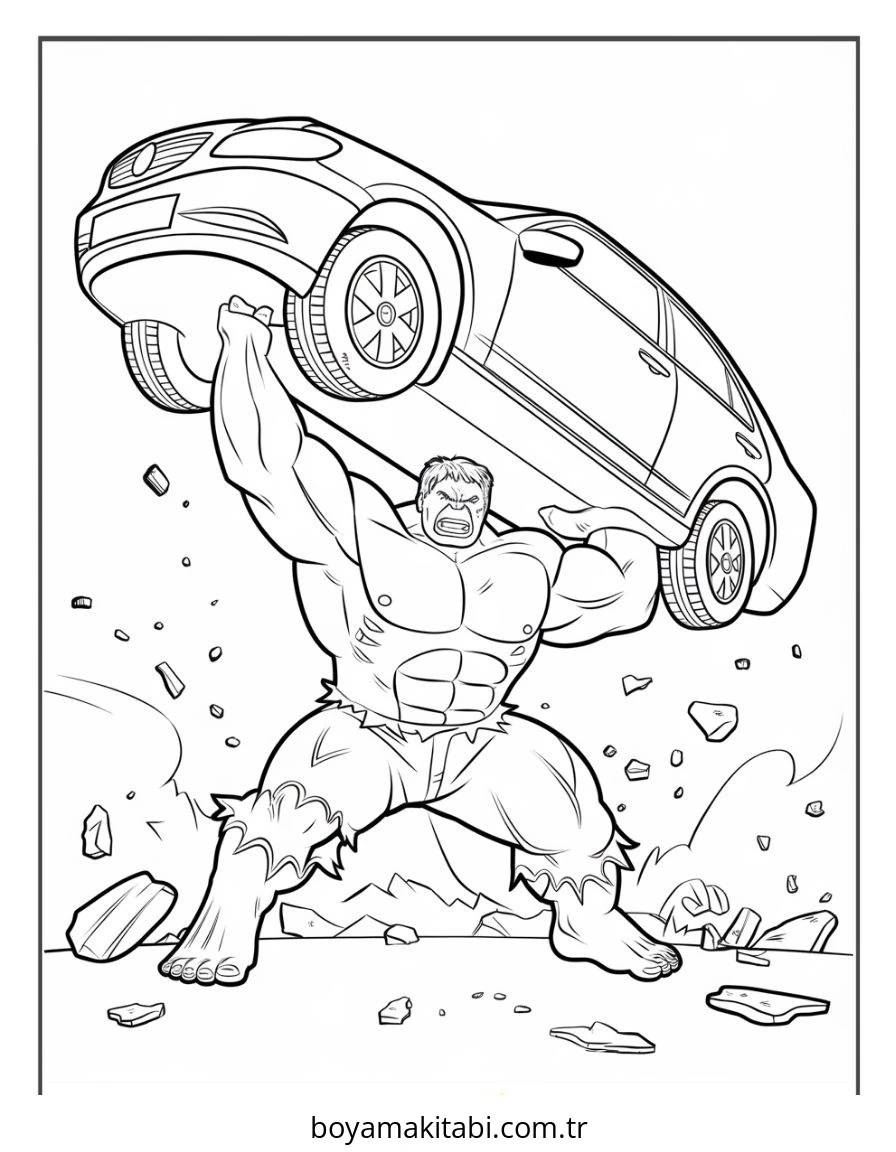 Hulk boyama sayfası – yaratıcılık, eğlenceli etkinlik
