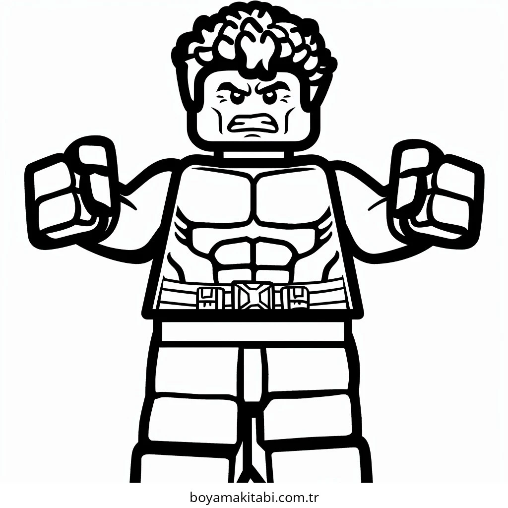 Hulk boyama sayfası – renkli çizimler, okul öncesi