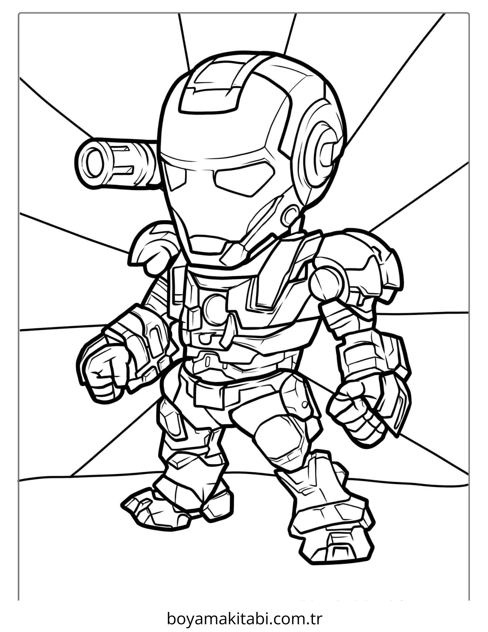 Iron Man boyama sayfası #24 – ekran süresine alternatif, çocuklarla kaliteli zaman